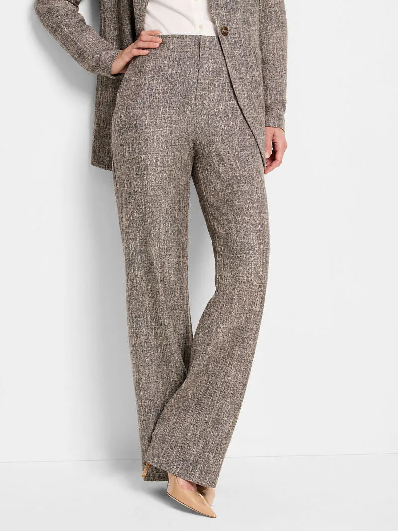 30.5" Lenox Wide Leg Tweed Pant