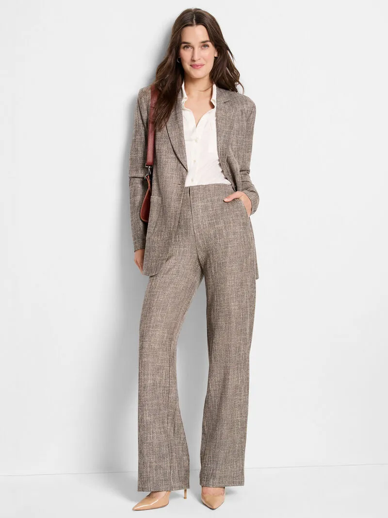 30.5" Lenox Wide Leg Tweed Pant