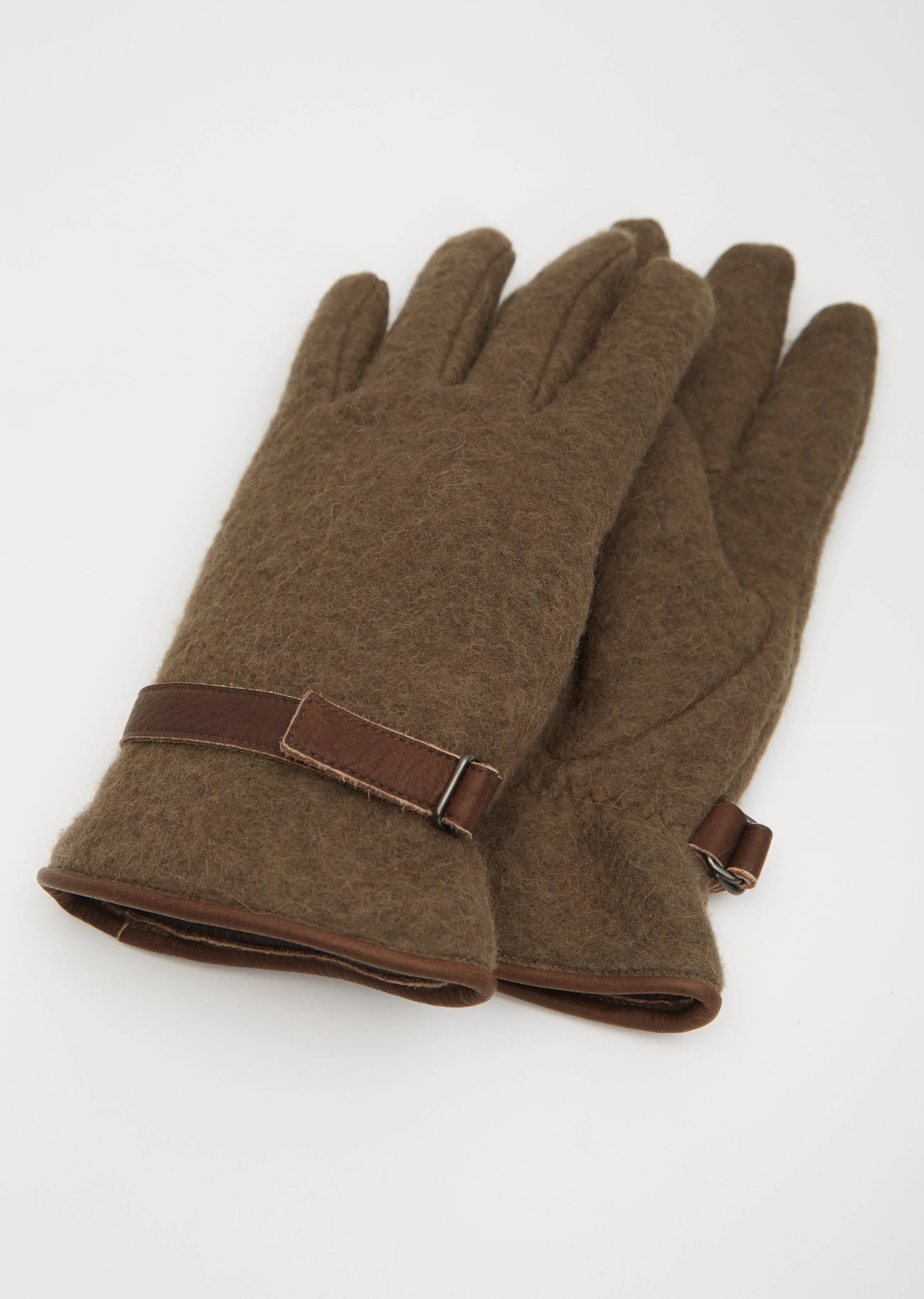 Alpaca Wool Gloves — Dark Olive