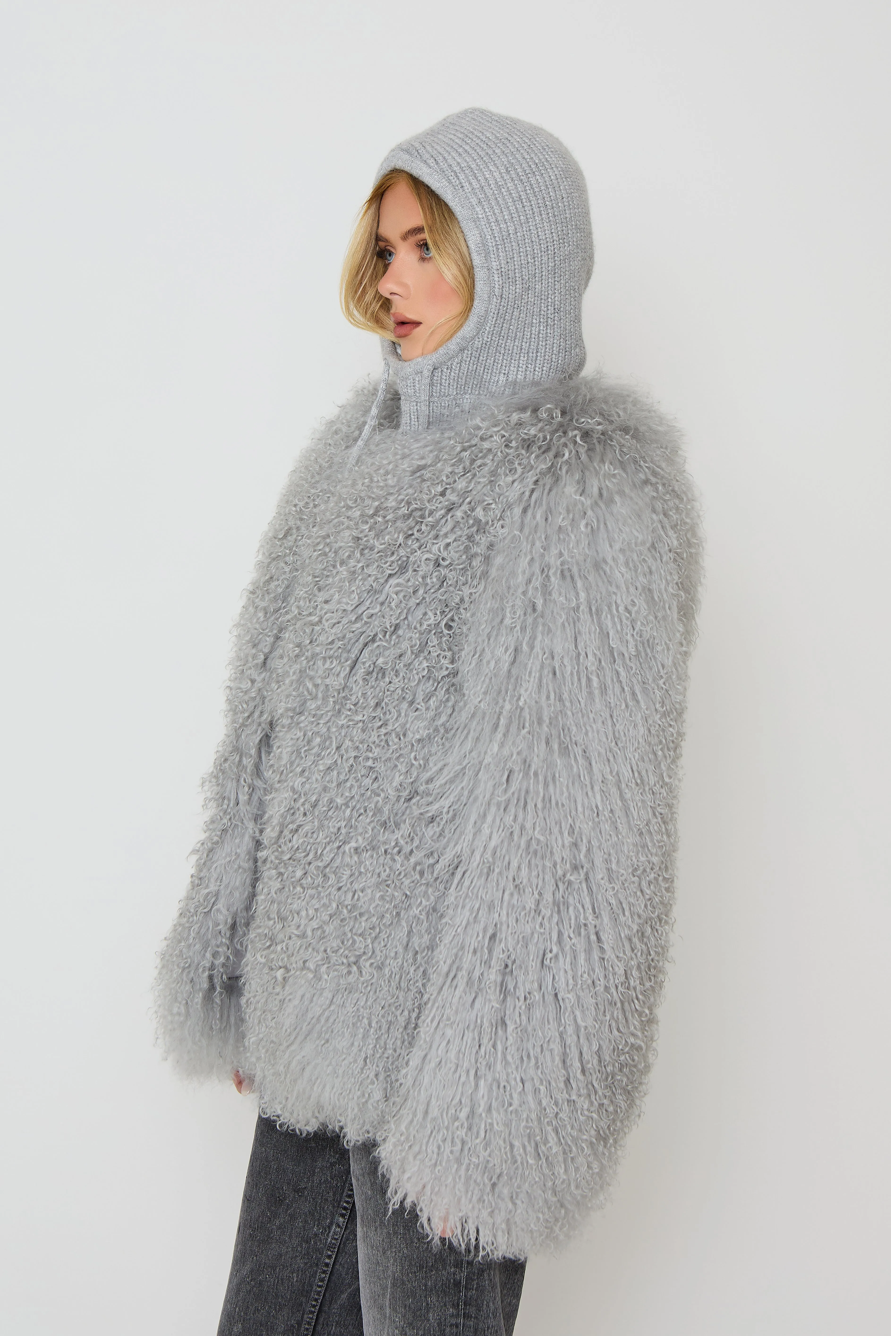 Angora Knitted Hood