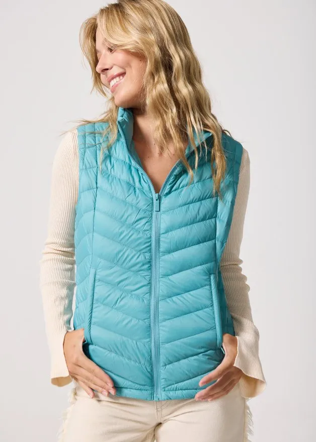 Aqua Duck Down Puffer Vest