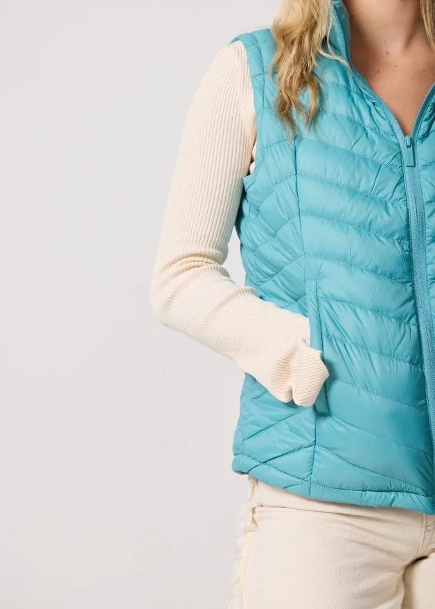 Aqua Duck Down Puffer Vest