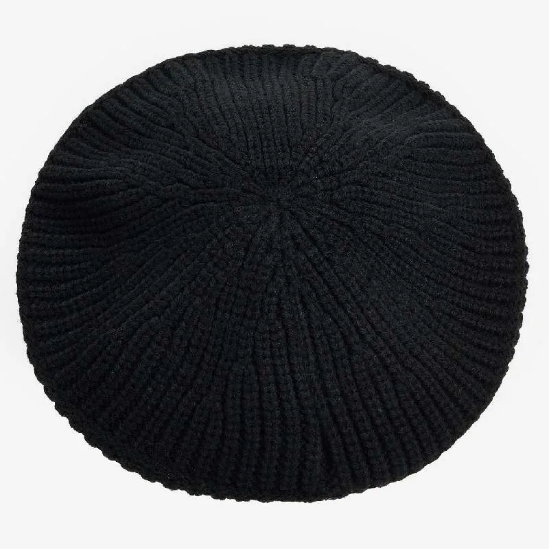 Barbour Beldon Ladies Beret Beanie Hat - Black