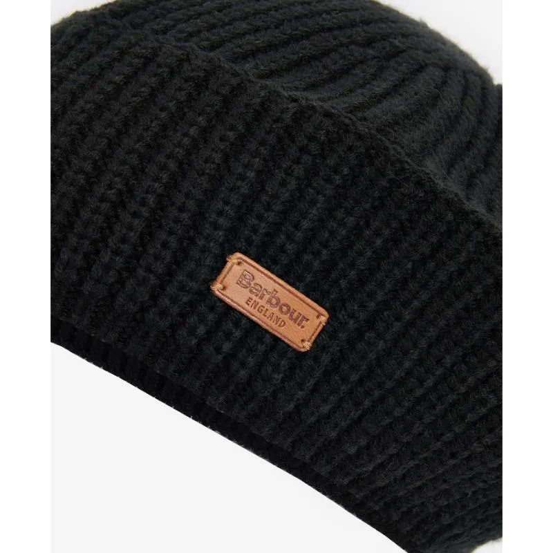 Barbour Beldon Ladies Beret Beanie Hat - Black