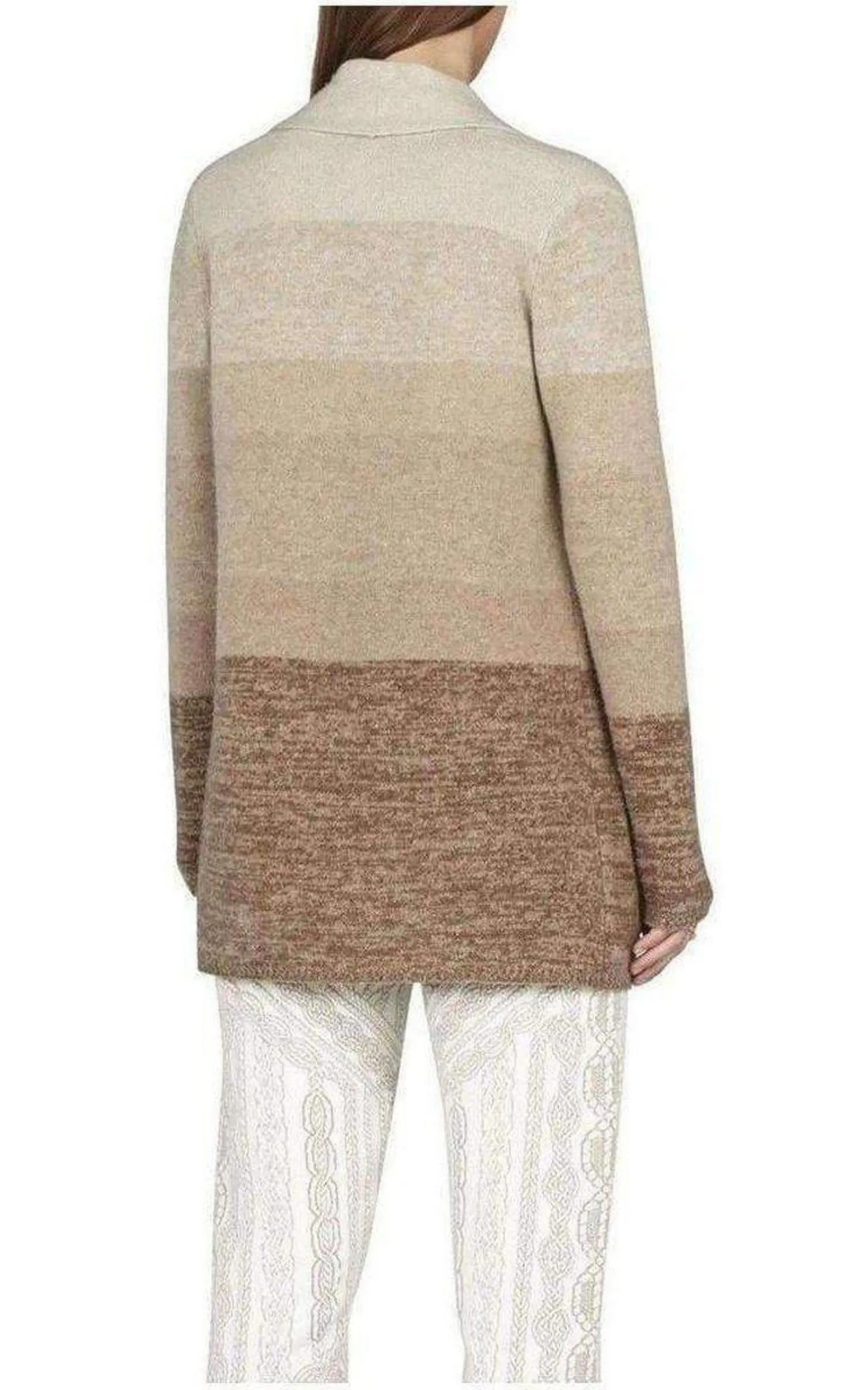 Cashmere Ginata Ombre Shawl Collar Cashmere Blend Cardigan