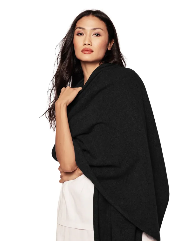 CAWBL Black Cashmere Wrap