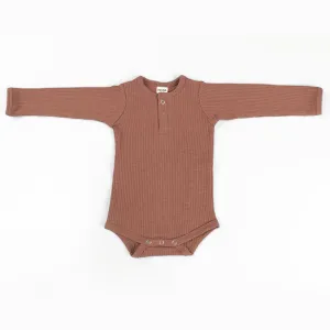 Cotton Rib Baby Bodysuit - Crepe