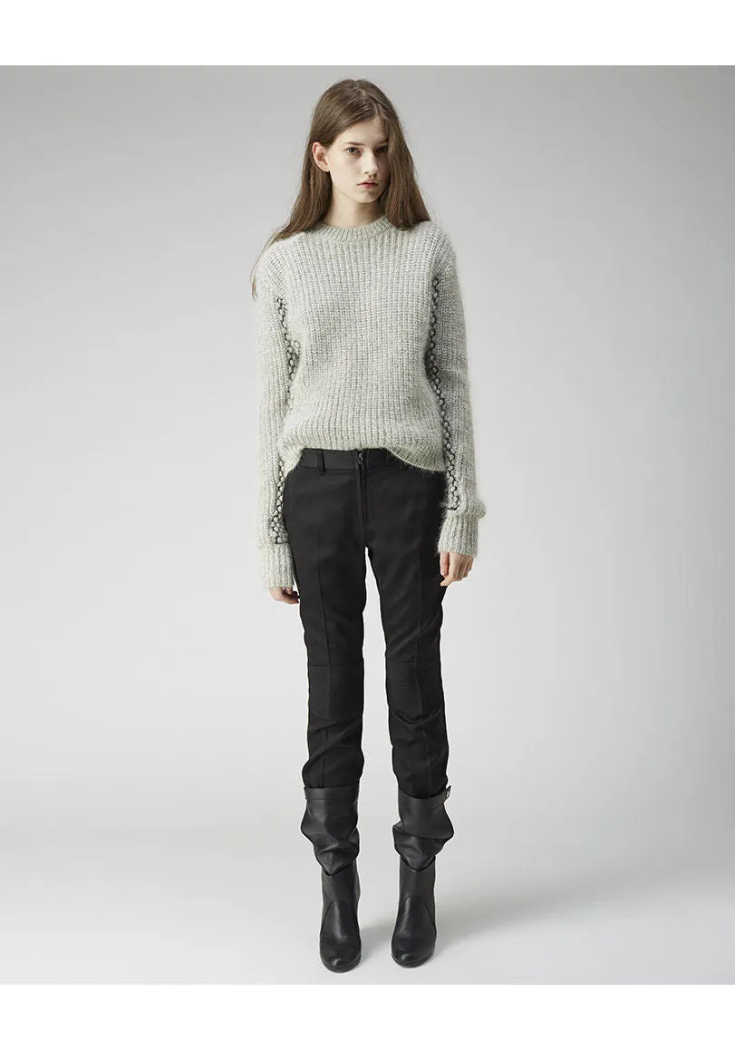 Cropped Mixed Stitch Pullover