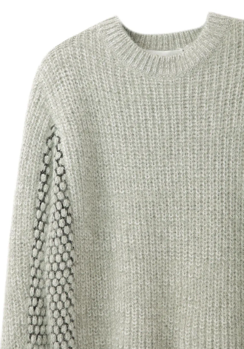 Cropped Mixed Stitch Pullover