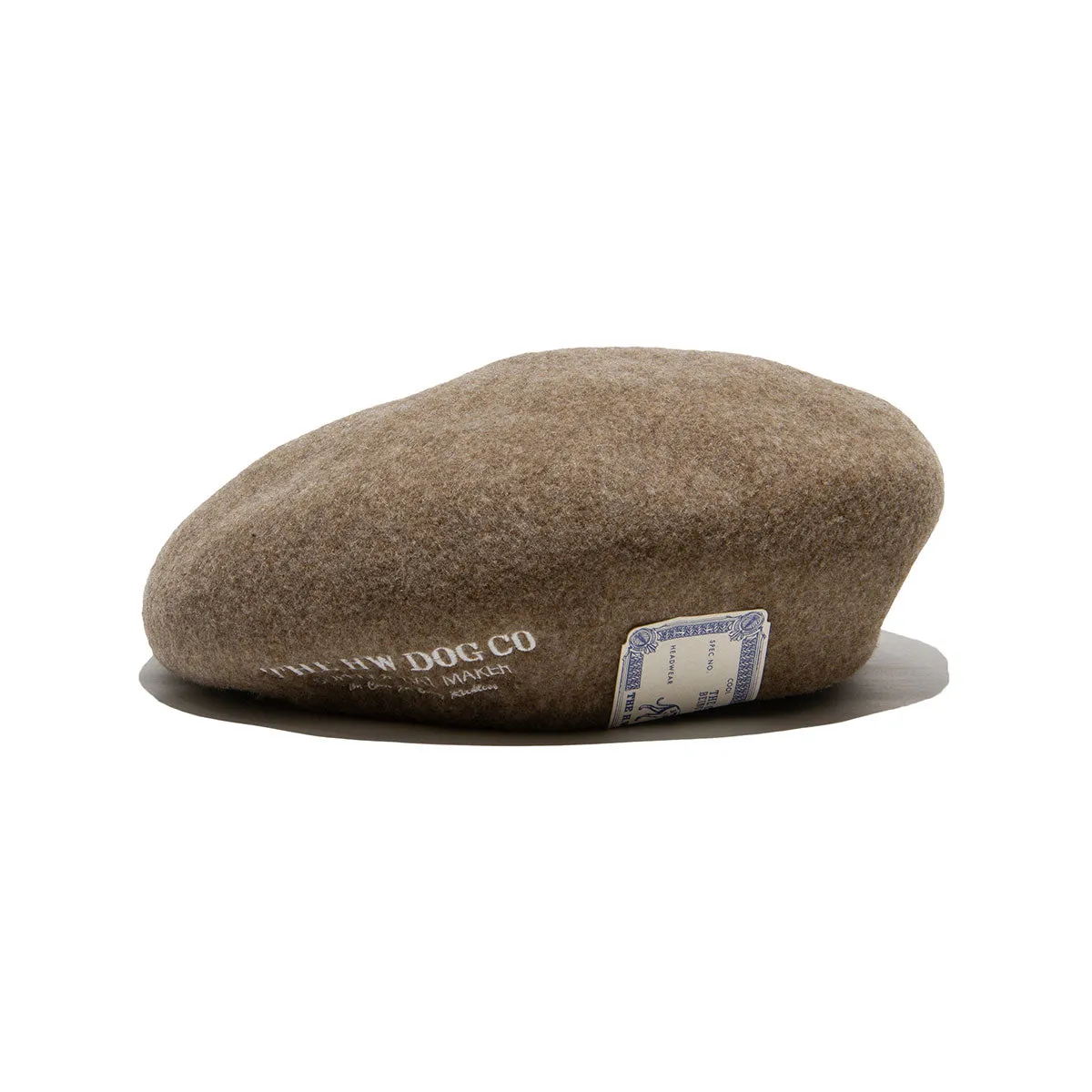 EMBROIDERY BIG BERET - Beige