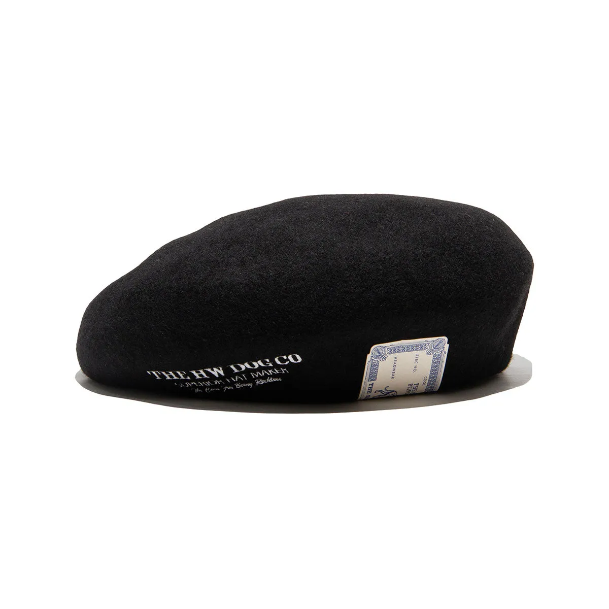 EMBROIDERY BIG BERET - Black