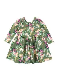 Enchanted Garden Long Sleeve Twirl Dress