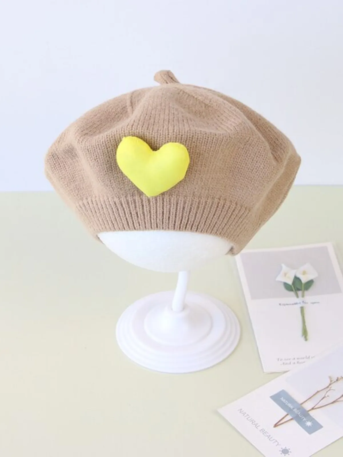 Full Of Love Knitted Beret Hat