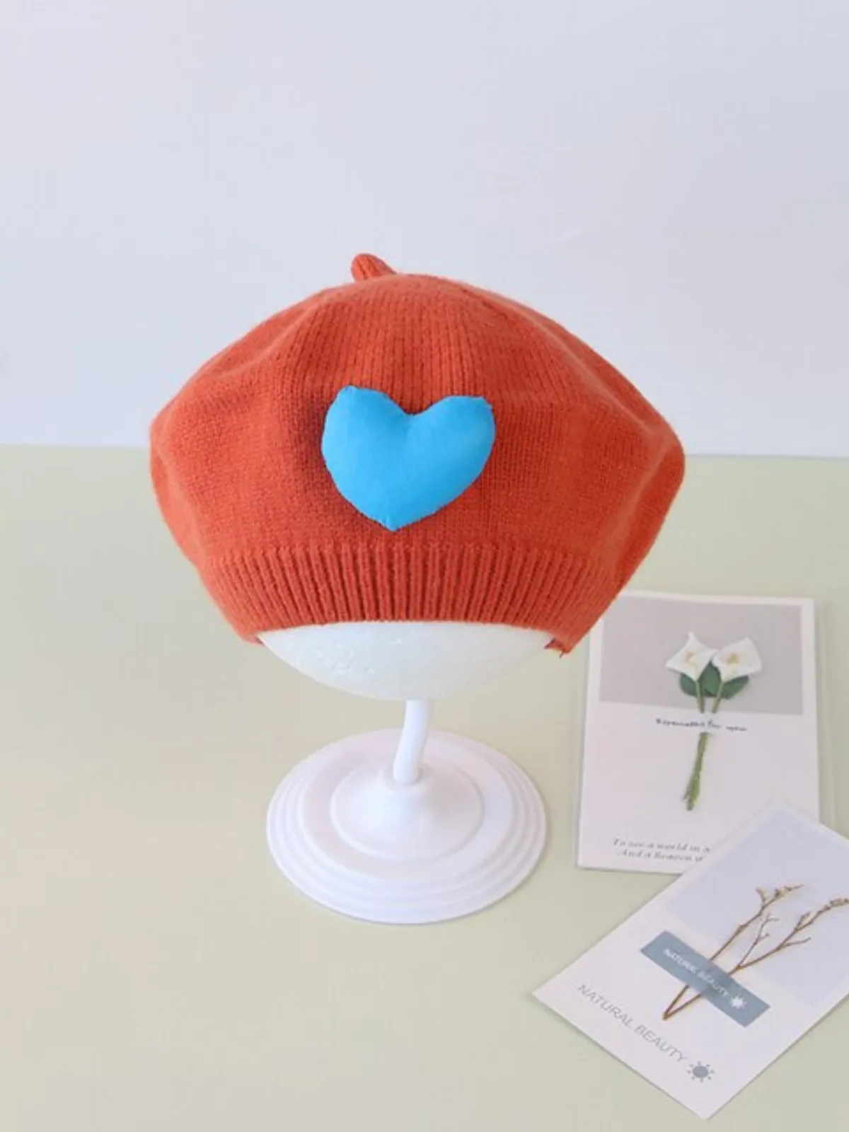 Full Of Love Knitted Beret Hat