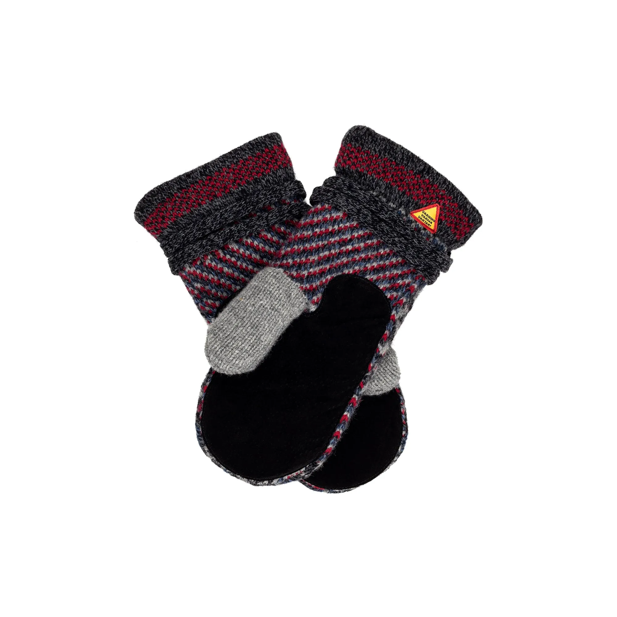 Futhark Pattern Suede Palm Swedish Mittens