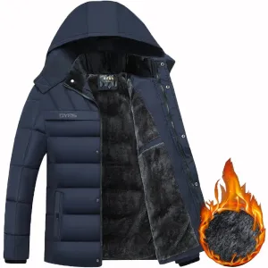 Hot Fashion Hooded Winter Coat Men Thick Warm Mens Winter Jacket Windproof Father's Gift Parka