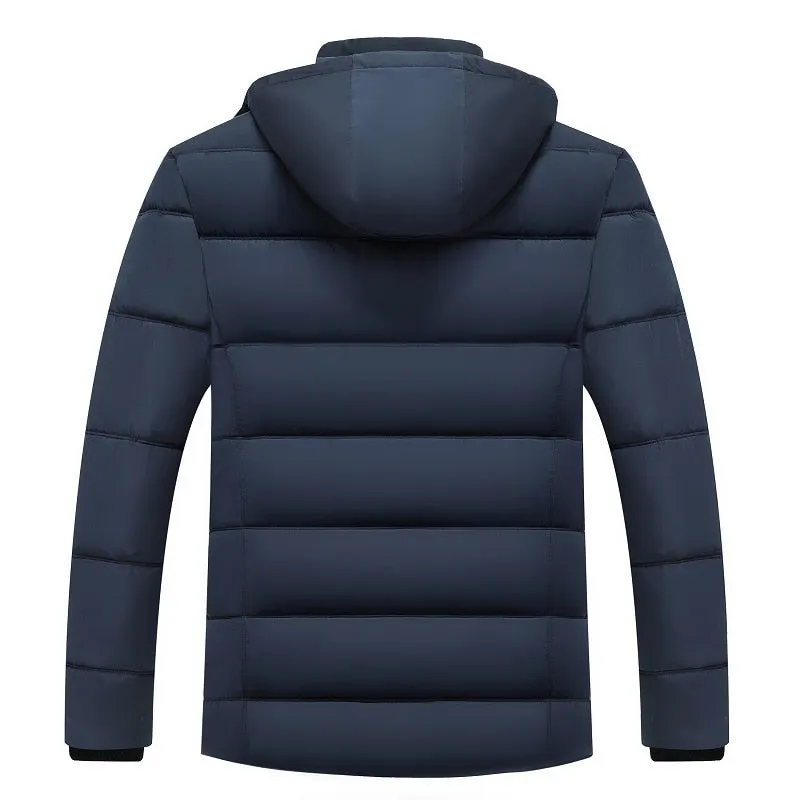 Hot Fashion Hooded Winter Coat Men Thick Warm Mens Winter Jacket Windproof Father's Gift Parka