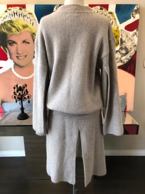 Issey Miyake Taupe Wool Angora Knit Panel Vintage Dress 2886-1-8421