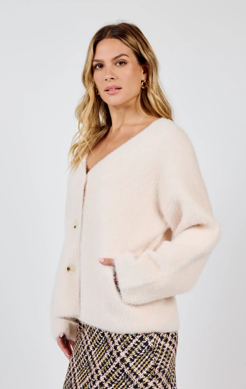 kathy soft button cardigan