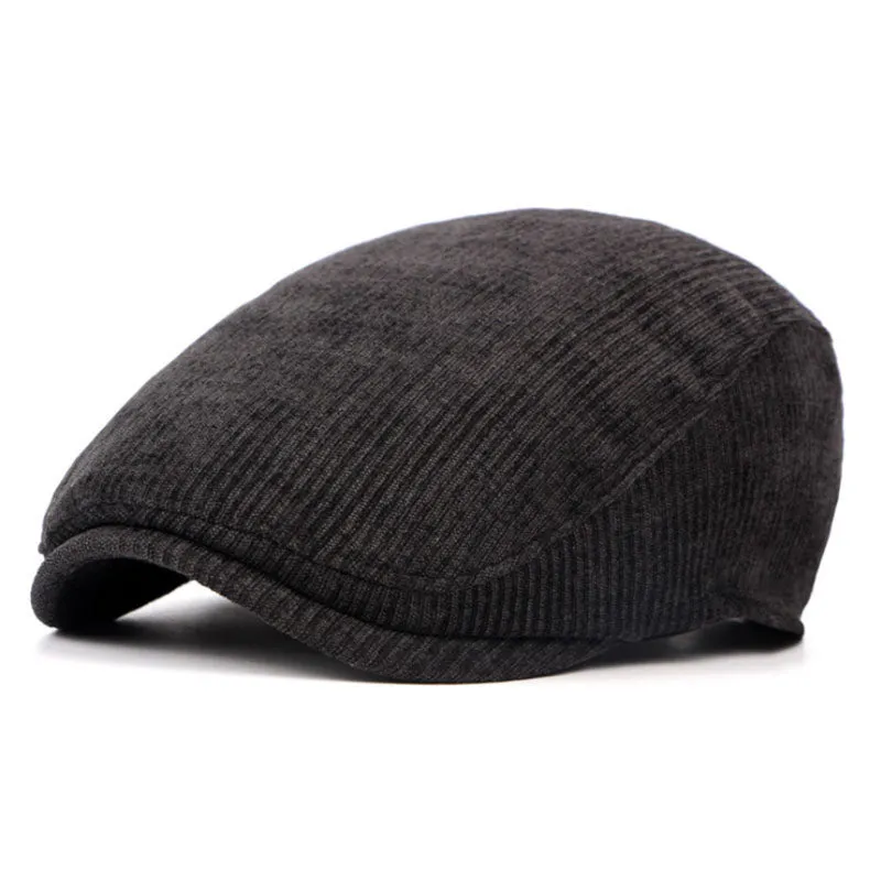 Knitted Warm Beret Hat for Men - Blue,Dark Purple,Khaki,Black