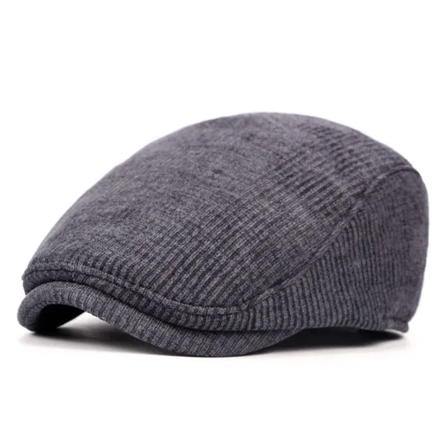 Knitted Warm Beret Hat for Men - Blue,Dark Purple,Khaki,Black