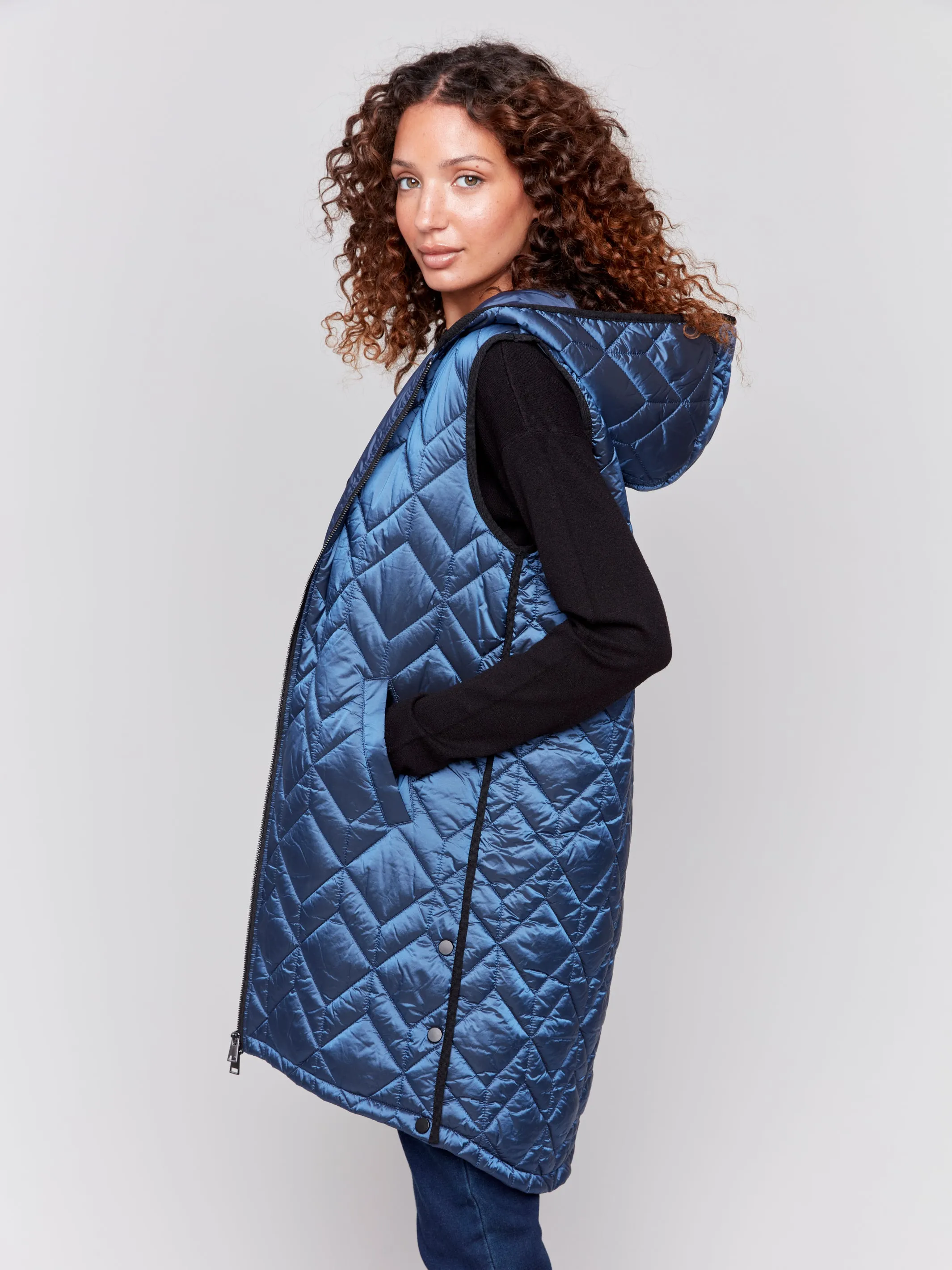 Long Quilted Puffer Vest