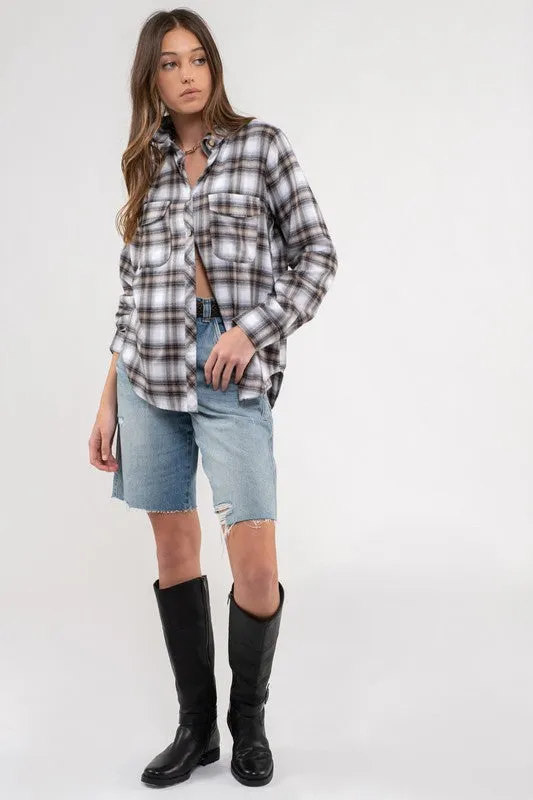 Macey Lightweight Flannel Top