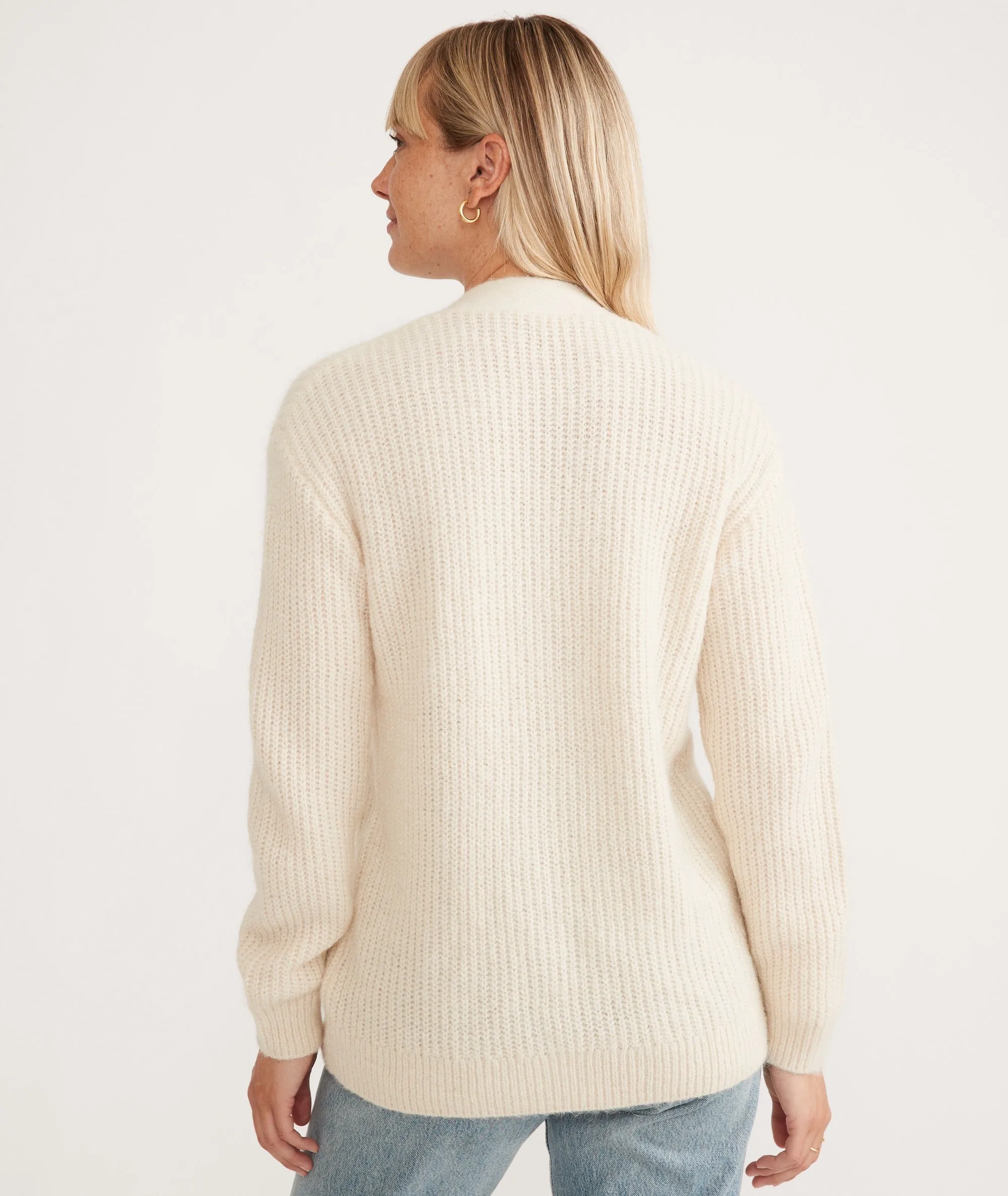 Marine Layer Nova Oversized Cardigan in Ivory