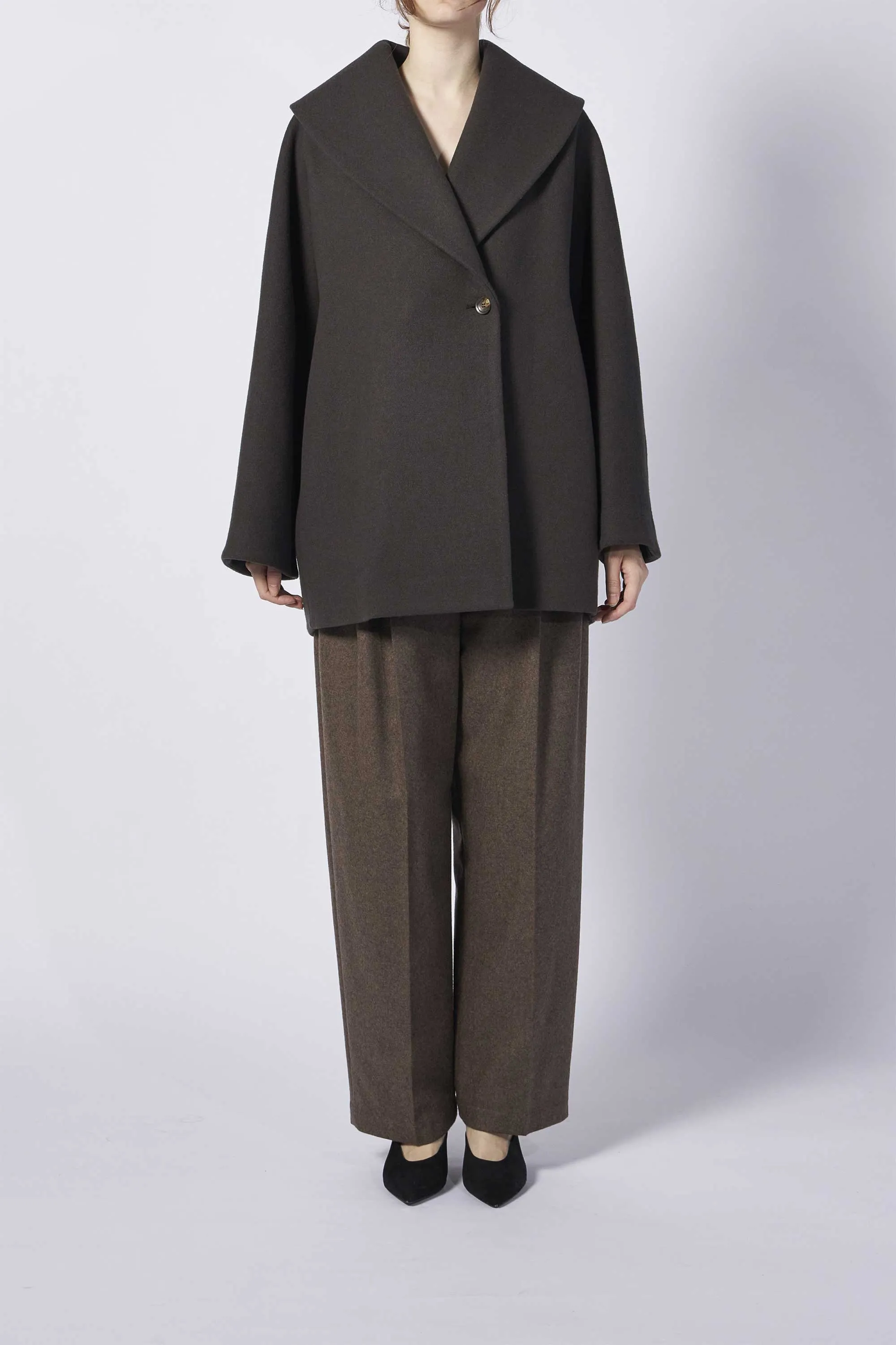 MELTON COCOON COAT