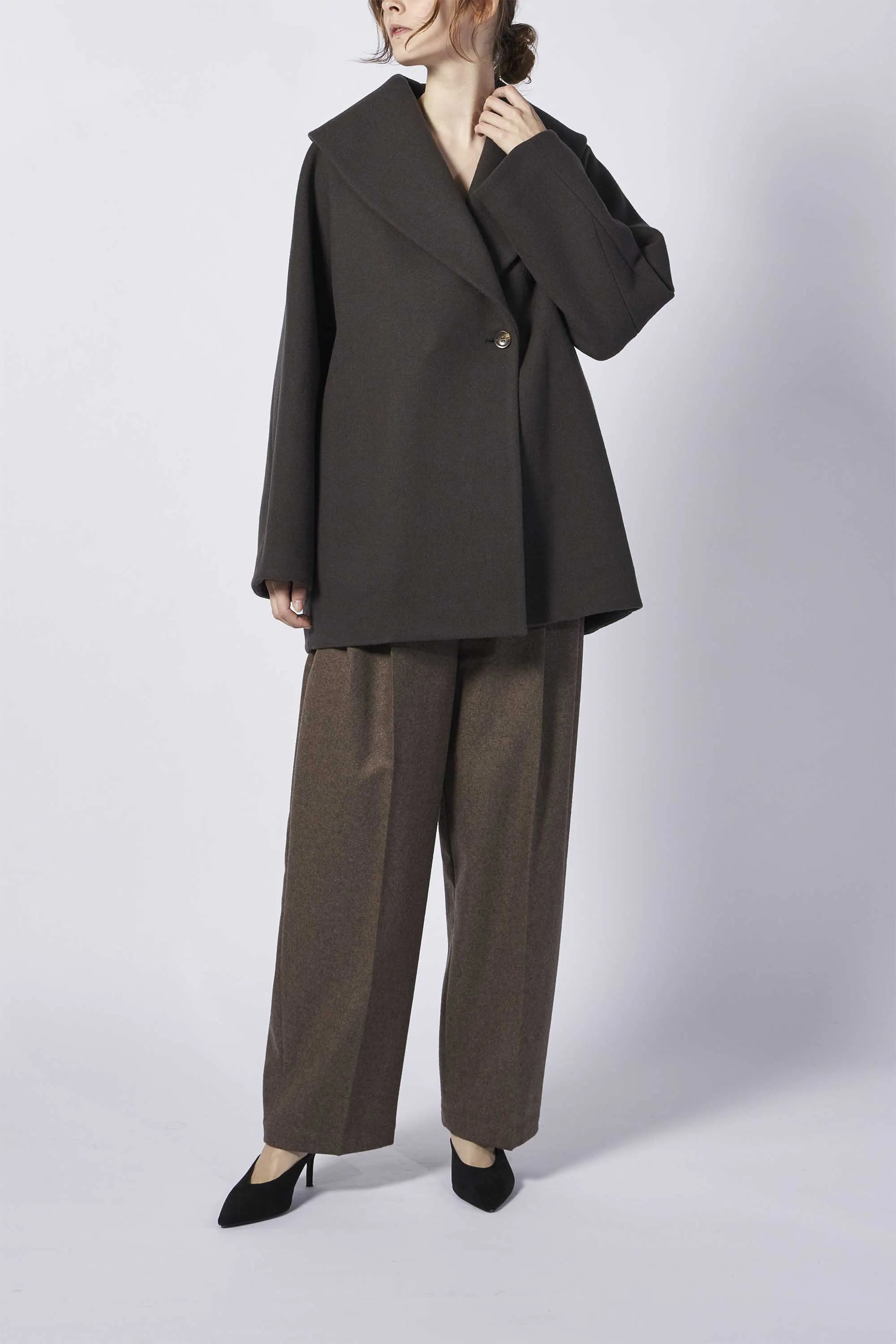 MELTON COCOON COAT