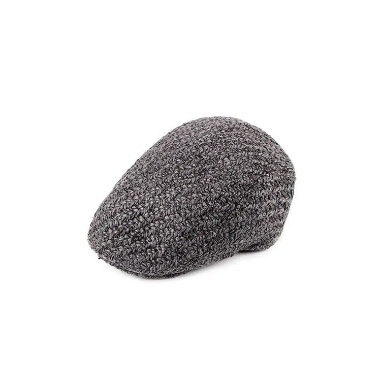 Men's Fashion Knitted Winter Beret Hat - Gray,Black