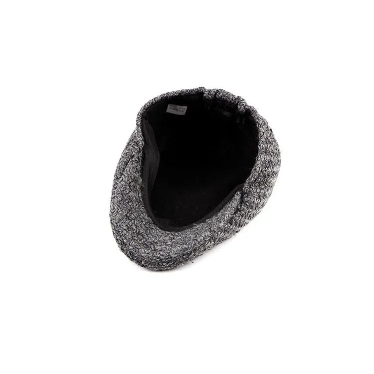 Men's Fashion Knitted Winter Beret Hat - Gray,Black