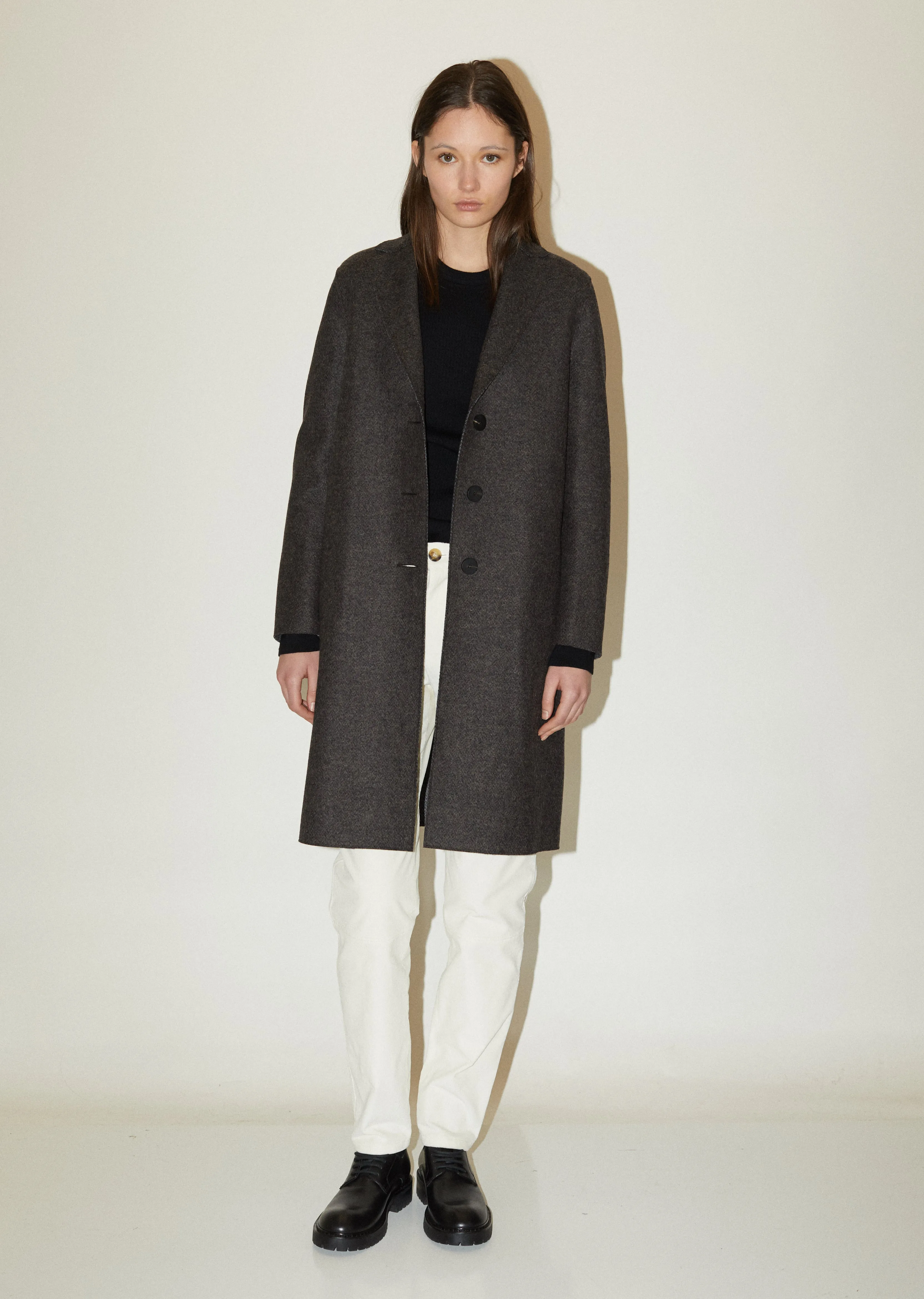 Overcoat Double Faced Wool Cocoon Coat