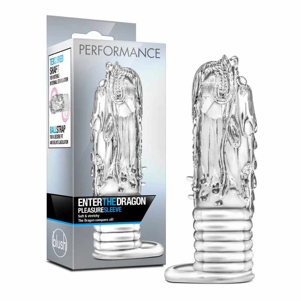 Performance By Blush® | Enter The Dragon: Clear Penis Sleeve - With Secure Fit Strap