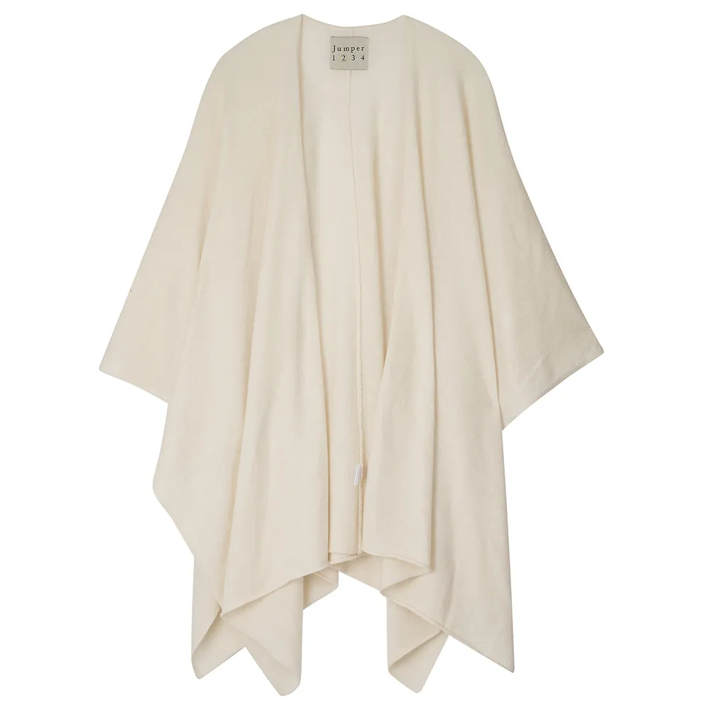 Plain Cashmere Wrap in Cream