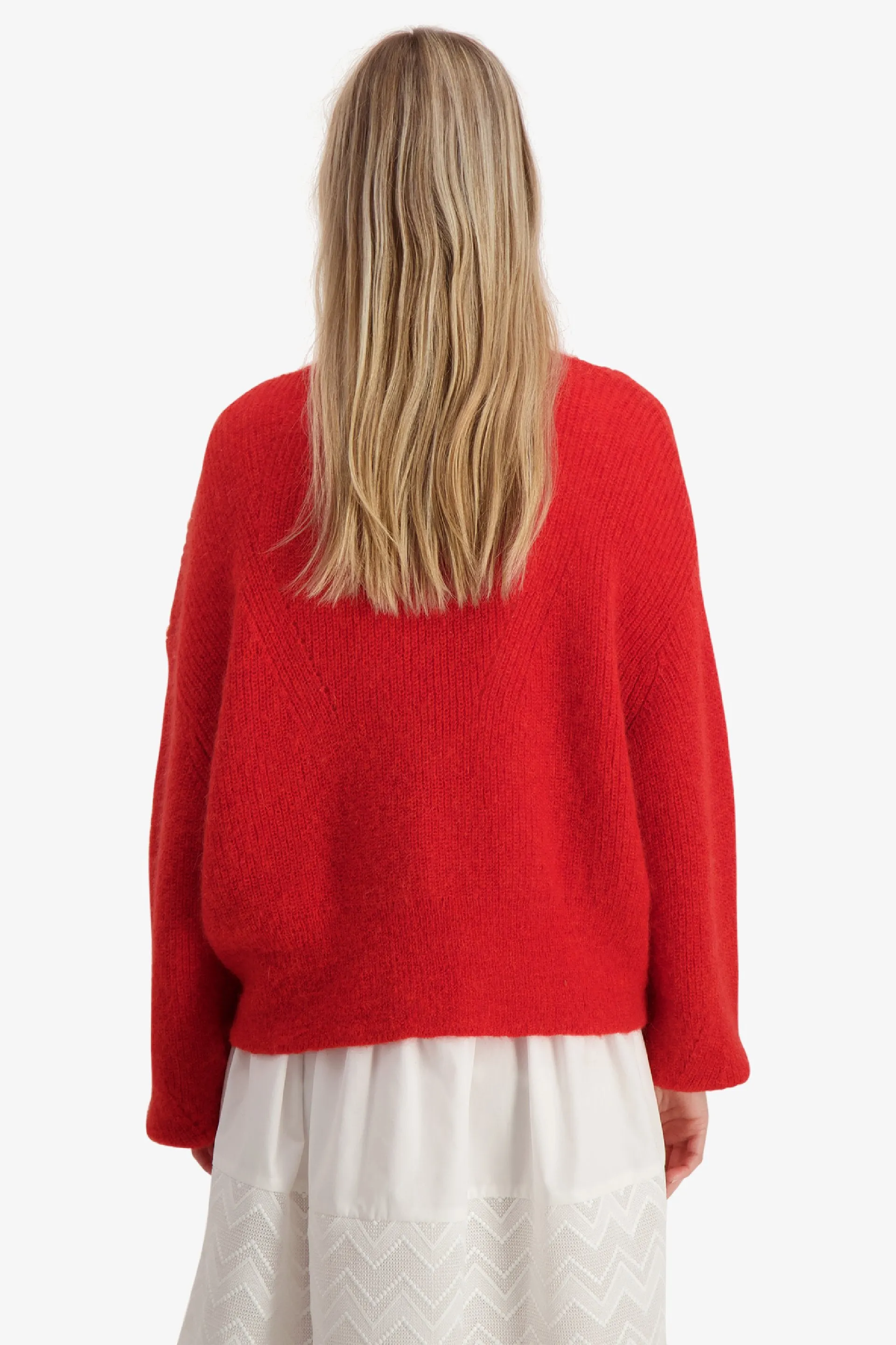 Precise Cardigan - Bright Red