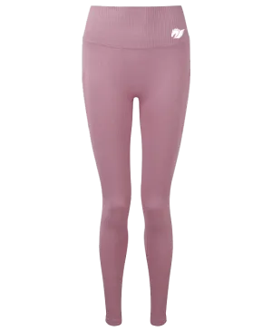 Ribbed Seamless Multi-Sport Sculpt Solid Leggings - Mauve