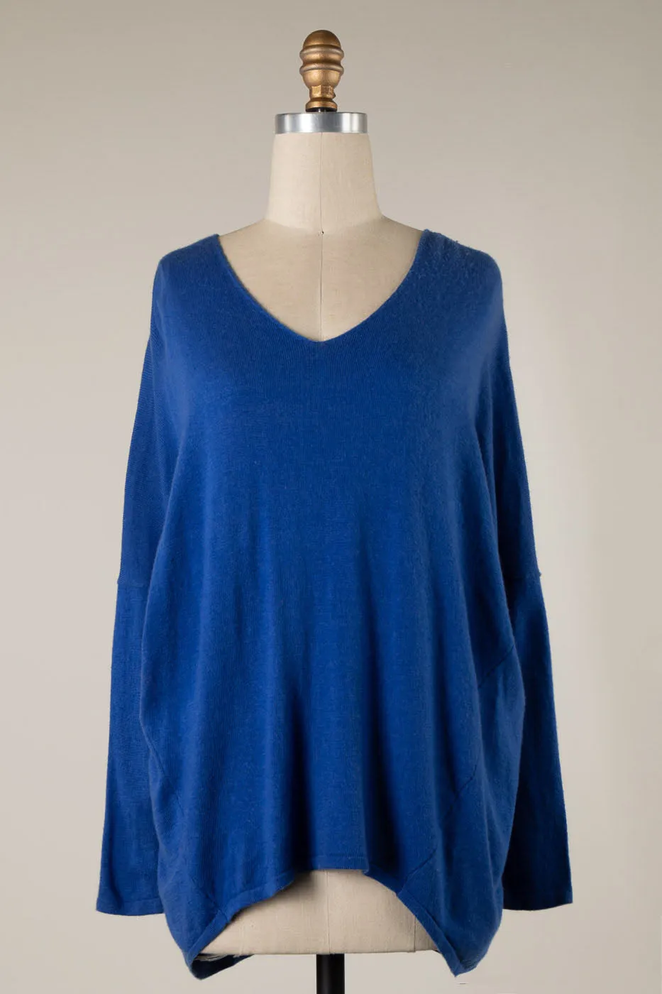 SOFT KNIT OVERSIZED LIGHWEIGHT TUNIC SWEATER 1 PACK