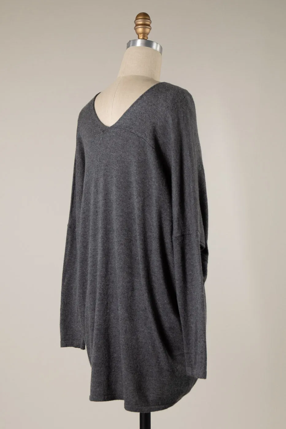 SOFT KNIT OVERSIZED LIGHWEIGHT TUNIC SWEATER 1 PACK