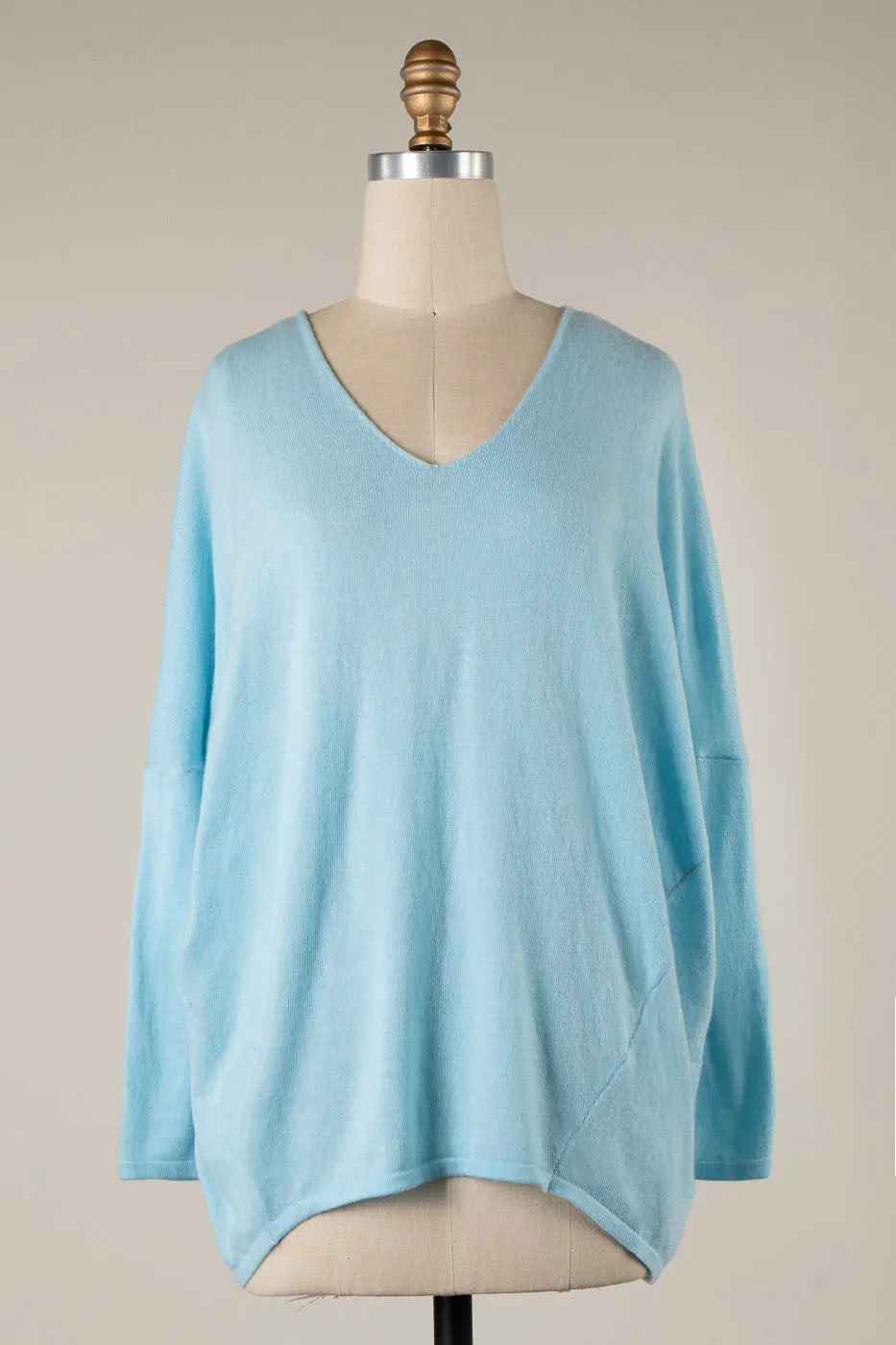 SOFT KNIT OVERSIZED LIGHWEIGHT TUNIC SWEATER 1 PACK