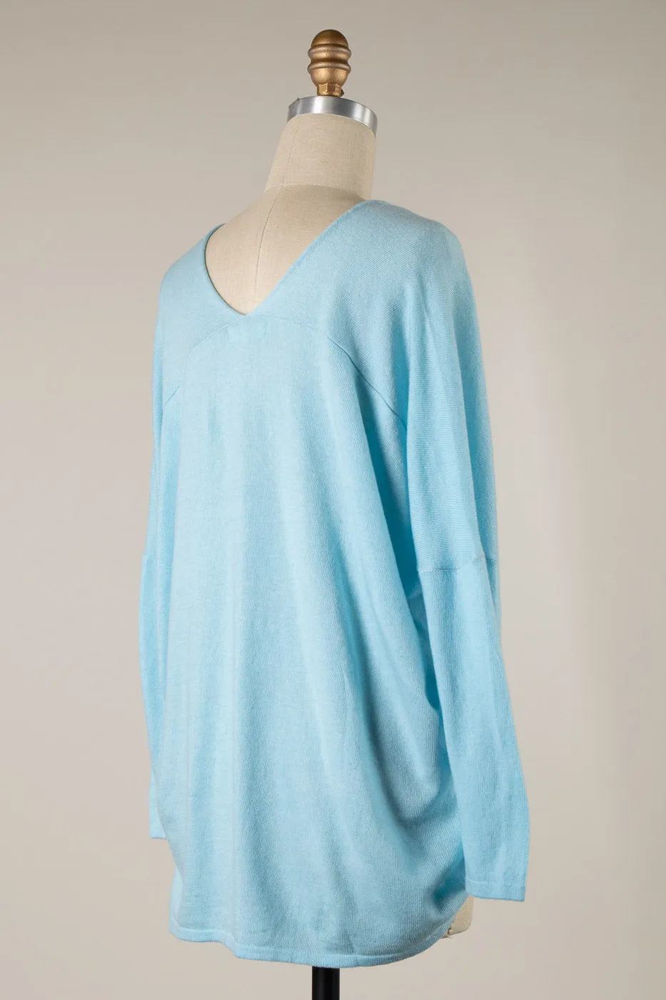 SOFT KNIT OVERSIZED LIGHWEIGHT TUNIC SWEATER 1 PACK