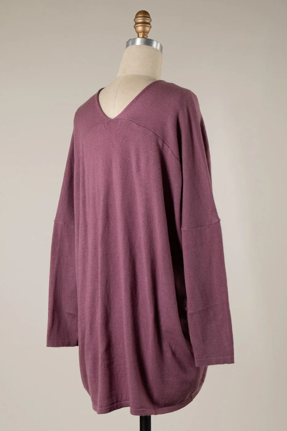 SOFT KNIT OVERSIZED LIGHWEIGHT TUNIC SWEATER 1 PACK