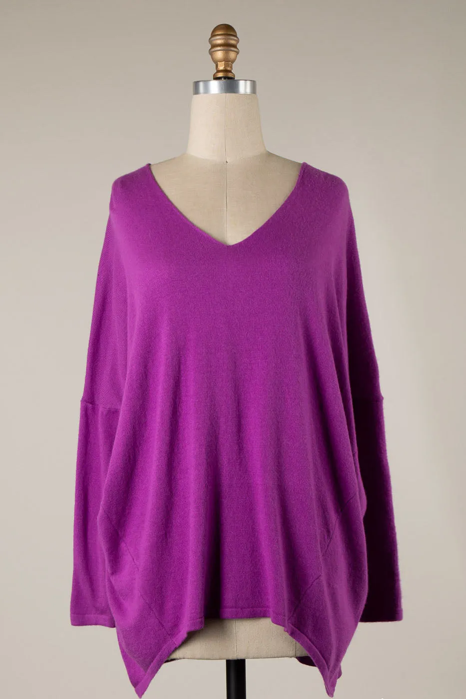 SOFT KNIT OVERSIZED LIGHWEIGHT TUNIC SWEATER 1 PACK