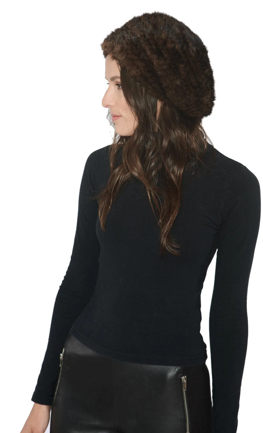 SYDNEY - Knitted Mink Beret