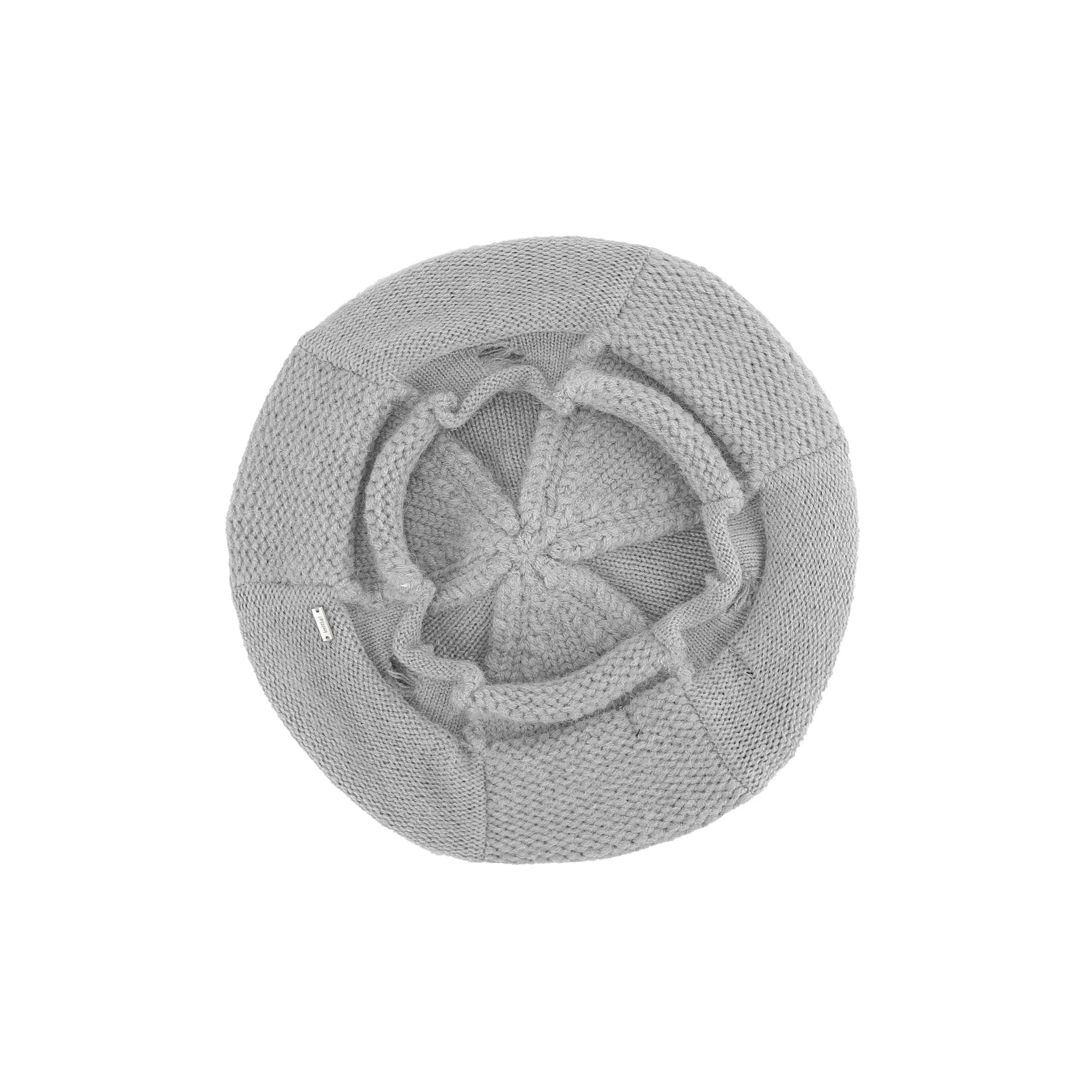 Women Mixed Knitted Beret - Light Grey