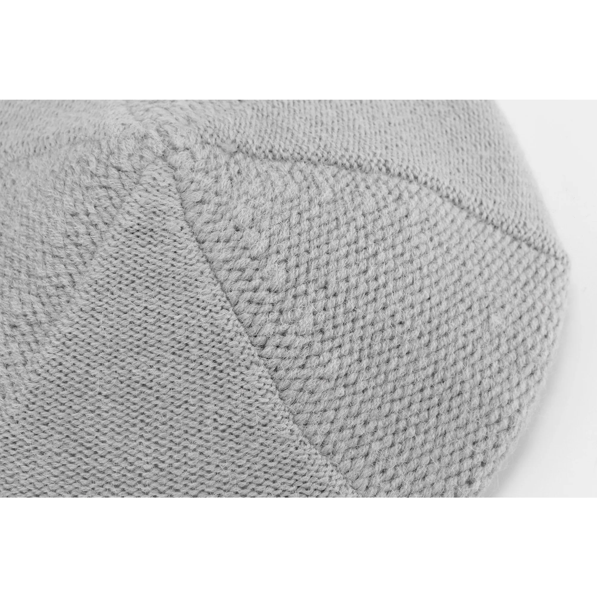 Women Mixed Knitted Beret - Light Grey