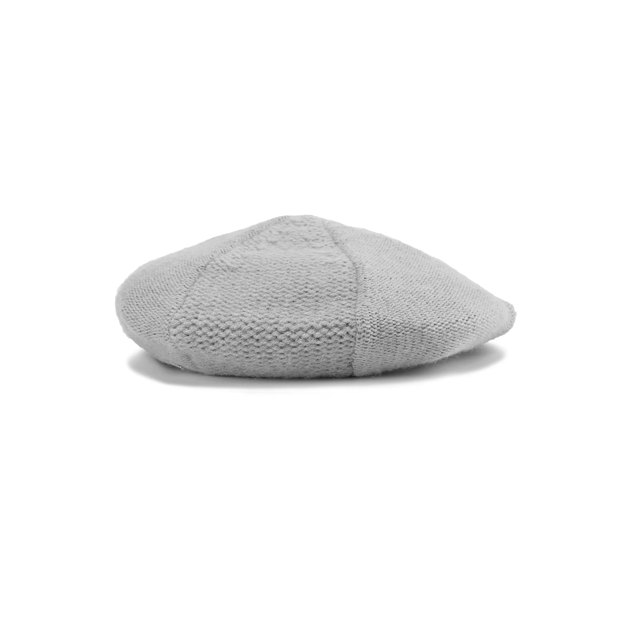 Women Mixed Knitted Beret - Light Grey