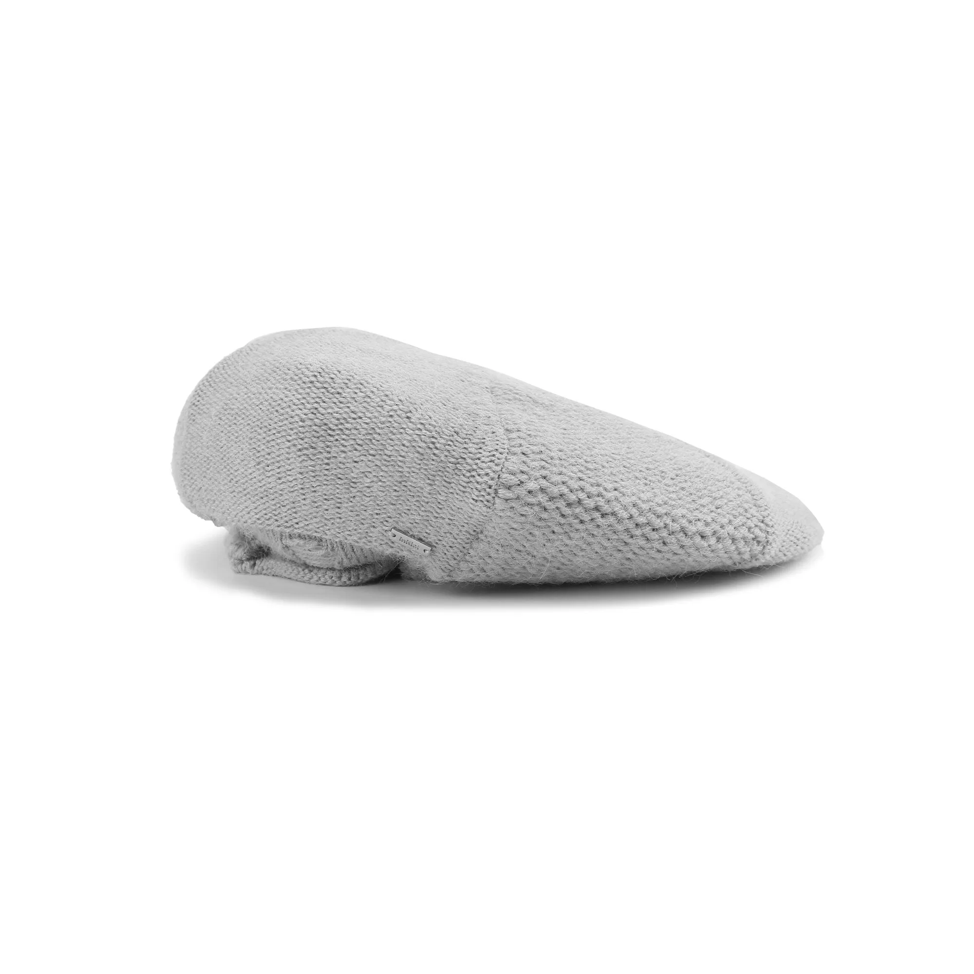 Women Mixed Knitted Beret - Light Grey