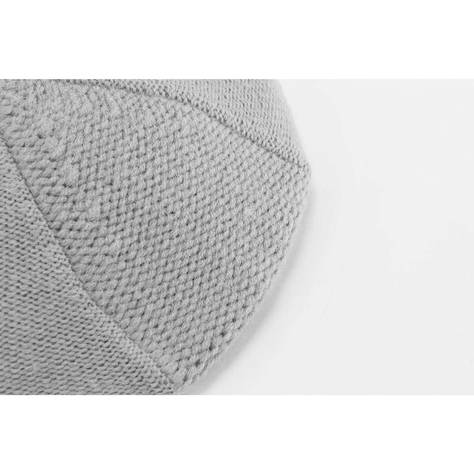 Women Mixed Knitted Beret - Light Grey