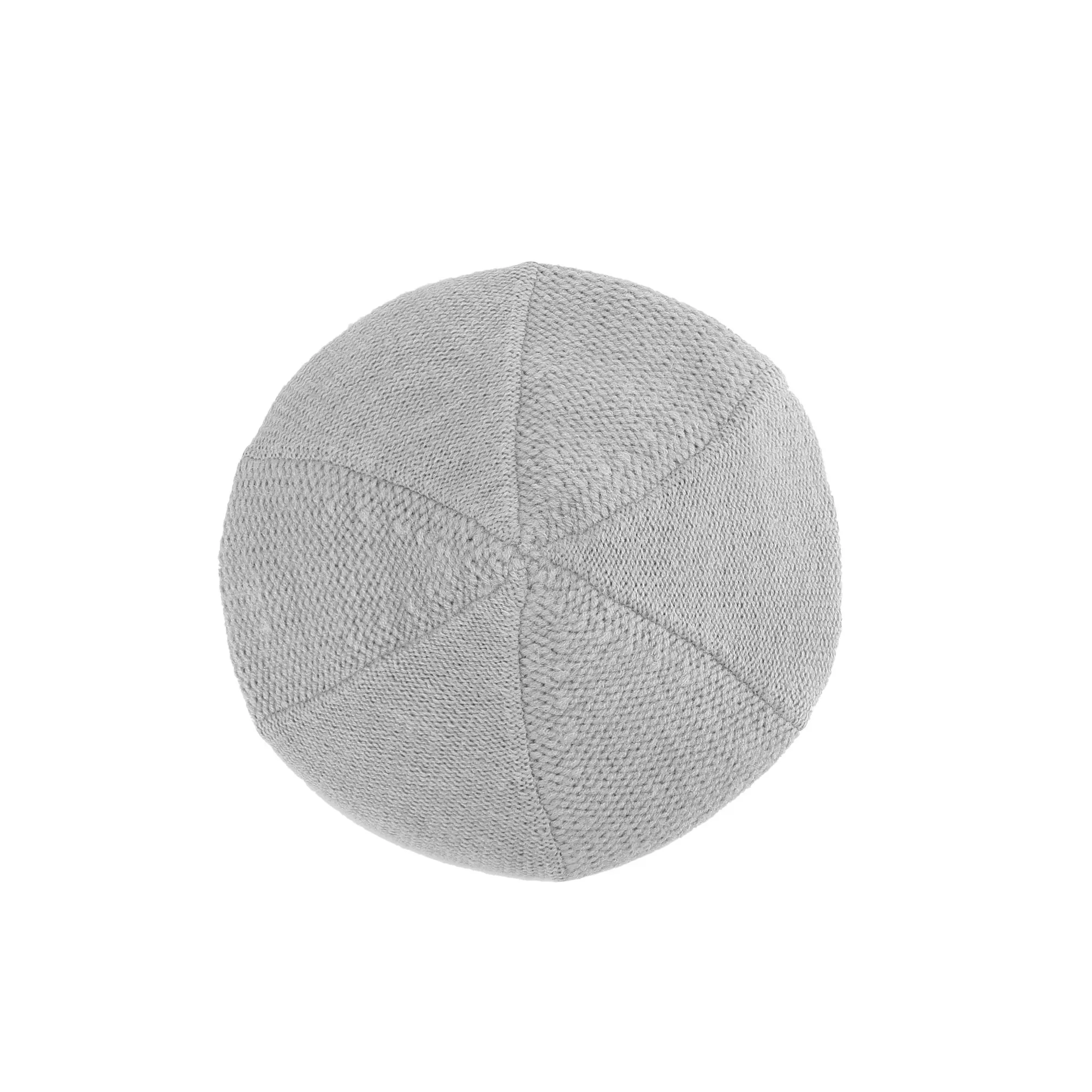 Women Mixed Knitted Beret - Light Grey